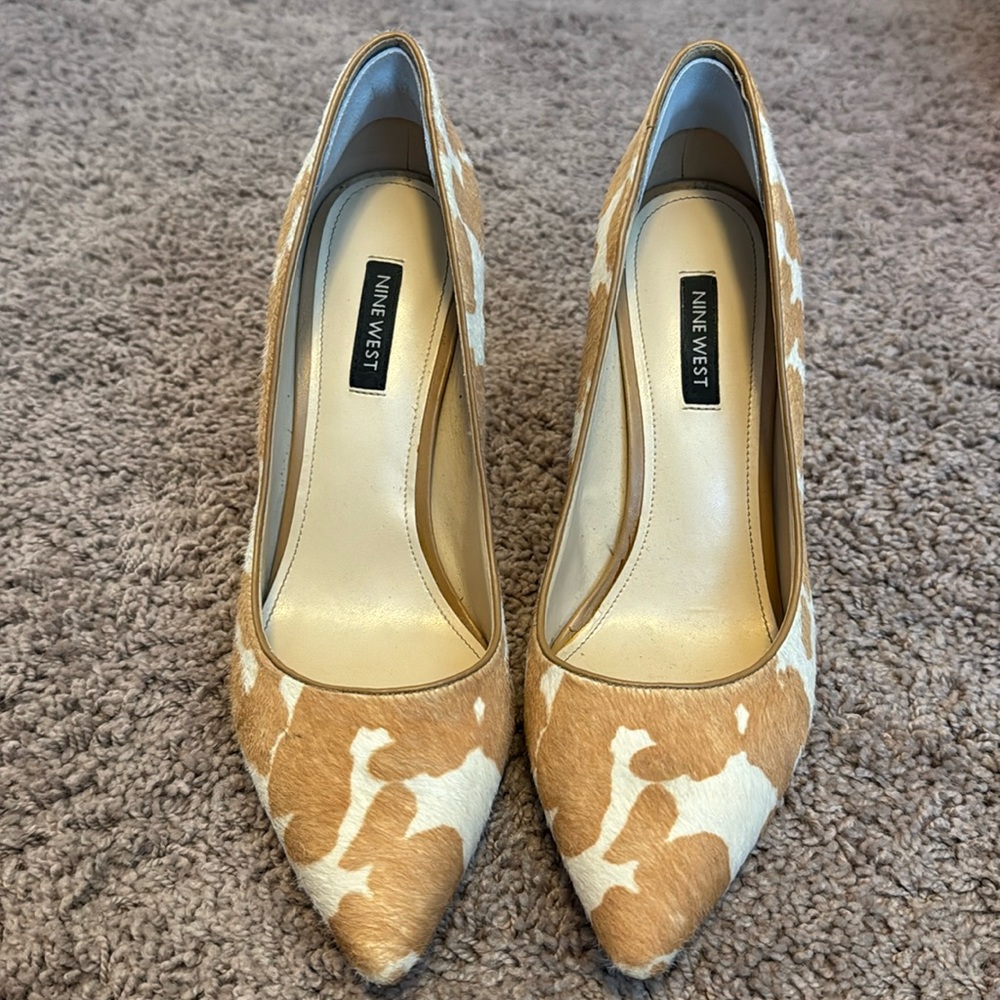 Nine West Cowhide Calf Hair Heels